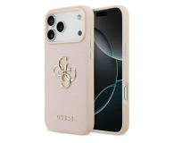 Guess Grained Big 4G & Classic Logo do iPhone 17 Pro Max różowy - 1365542 - zdjęcie 1